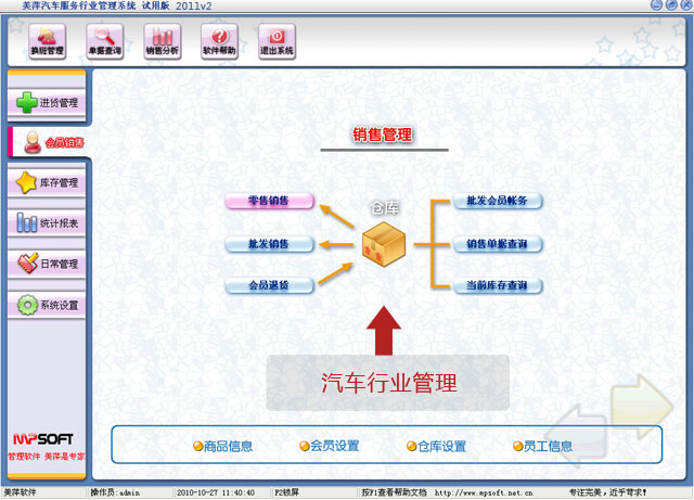 美萍汽车行业管理软件